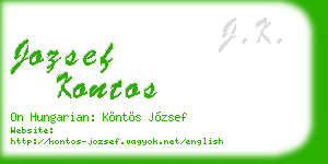 jozsef kontos business card